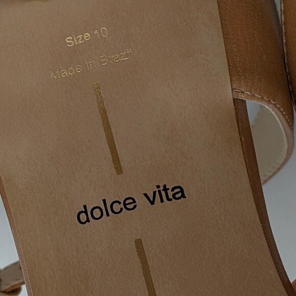 Dolce Vita Nattie Slide Sandal Open Square Toe Women's Tan Size US10 EU41 - Picture 7 of 12